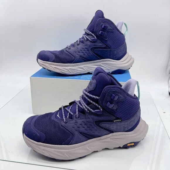 Hoka One One Anacapa 2 Mid GTX Trail Hiking Shoe Boots NIGHT SKY/OPAL Wms US 8.5